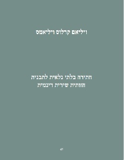 ויליאם קרלוס ויליאמס: חתירה בלתי נלאית לתבנית חזותית שירית דינמית